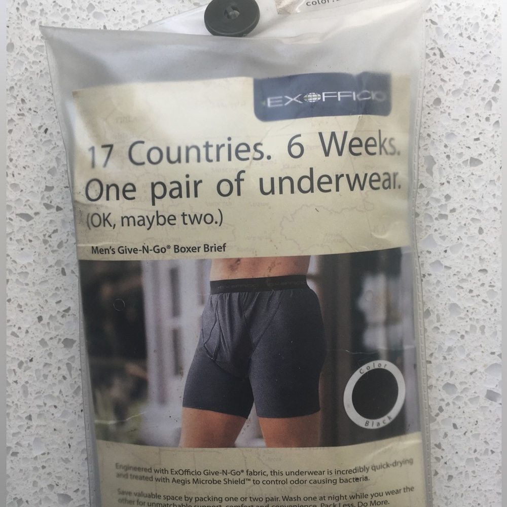 Exofficio Give-N-Go XL Boxer Briefs NWT Backpacking Camping Trail Men's